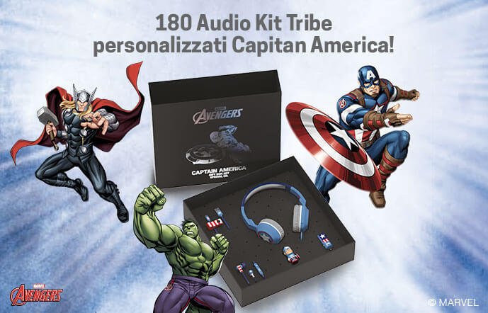 Concorso Issima vinci un audio kit tribe Marvel Avengers