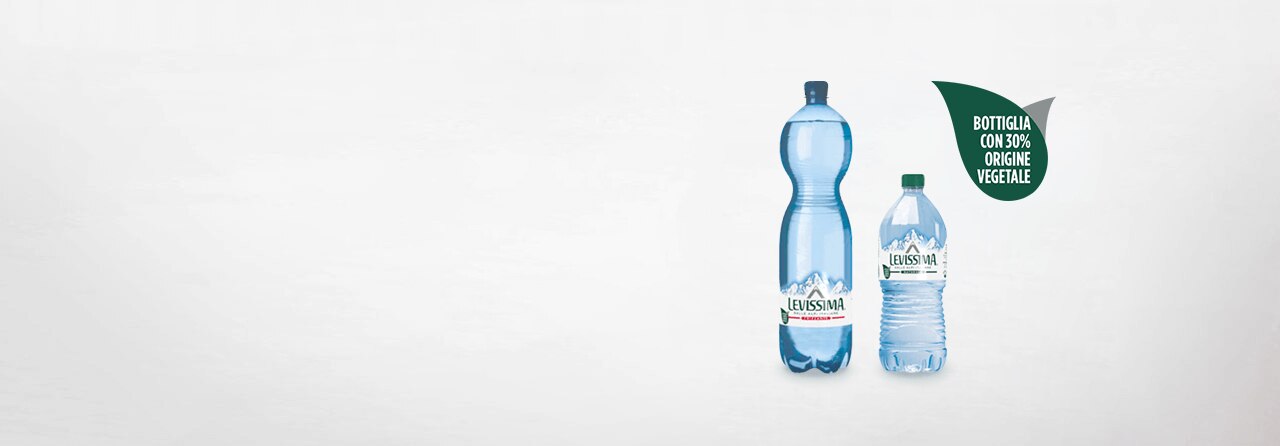 Levissima realizza la bottiglia con il 30% di plastica di origine vegetale