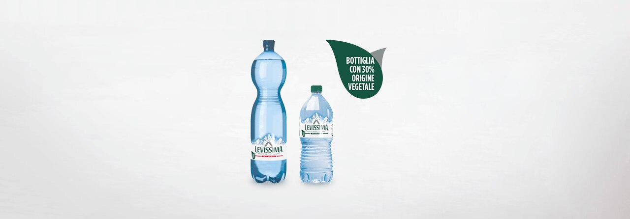 Su tutte le etichette Levissima invita a riciclare correttamente, nella convinzione che la plastica non sia più un rifiuto ma una risorsa.