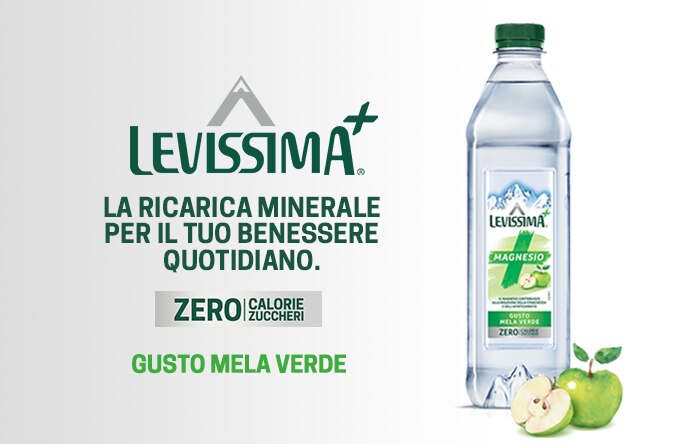 Bottiglia Levissima Magnesio gusto mela verde Bottiglia Levissima Magnesio gusto mela verde