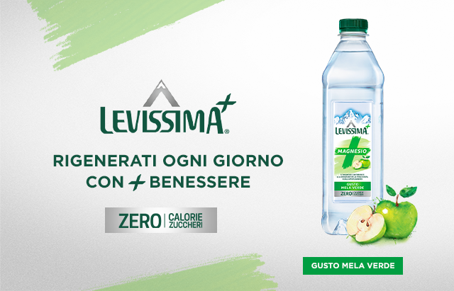 Bottiglia Levissima Magnesio gusto mela verde Bottiglia Levissima Magnesio gusto mela verde