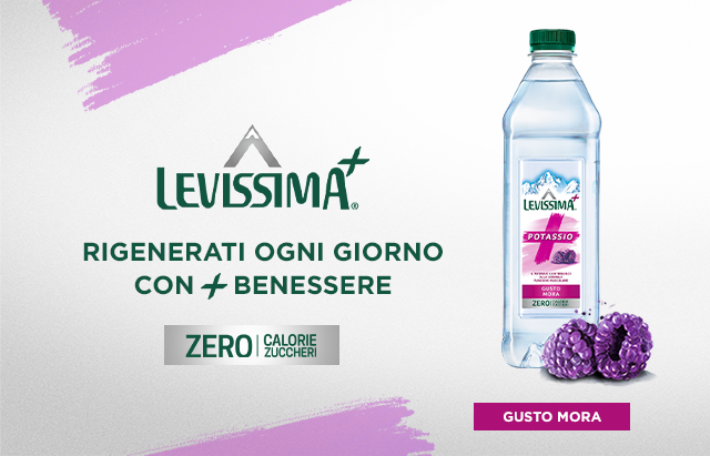 Bottiglia Levissima Potassio gusto mora Bottiglia Levissima Potassio gusto mora