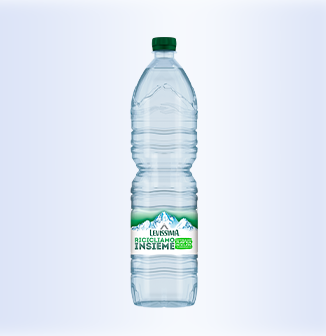 Bottiglia acqua naturale levissima da 1,5 L in pet riciclato