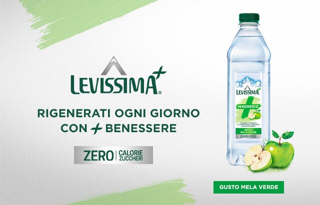 Bottiglia Levissima Magnesio gusto mela verde Bottiglia Levissima Magnesio gusto mela verde