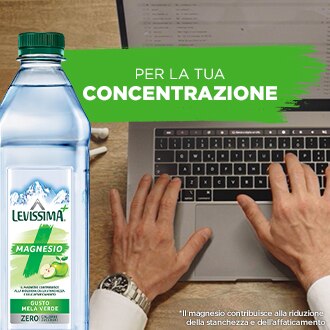Bottiglia Levissima Magnesio gusto mela verde