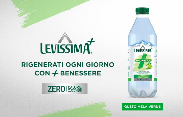 Acqua con magnesio Levissima al gusto mela verde Acqua con magnesio Levissima al gusto mela verde