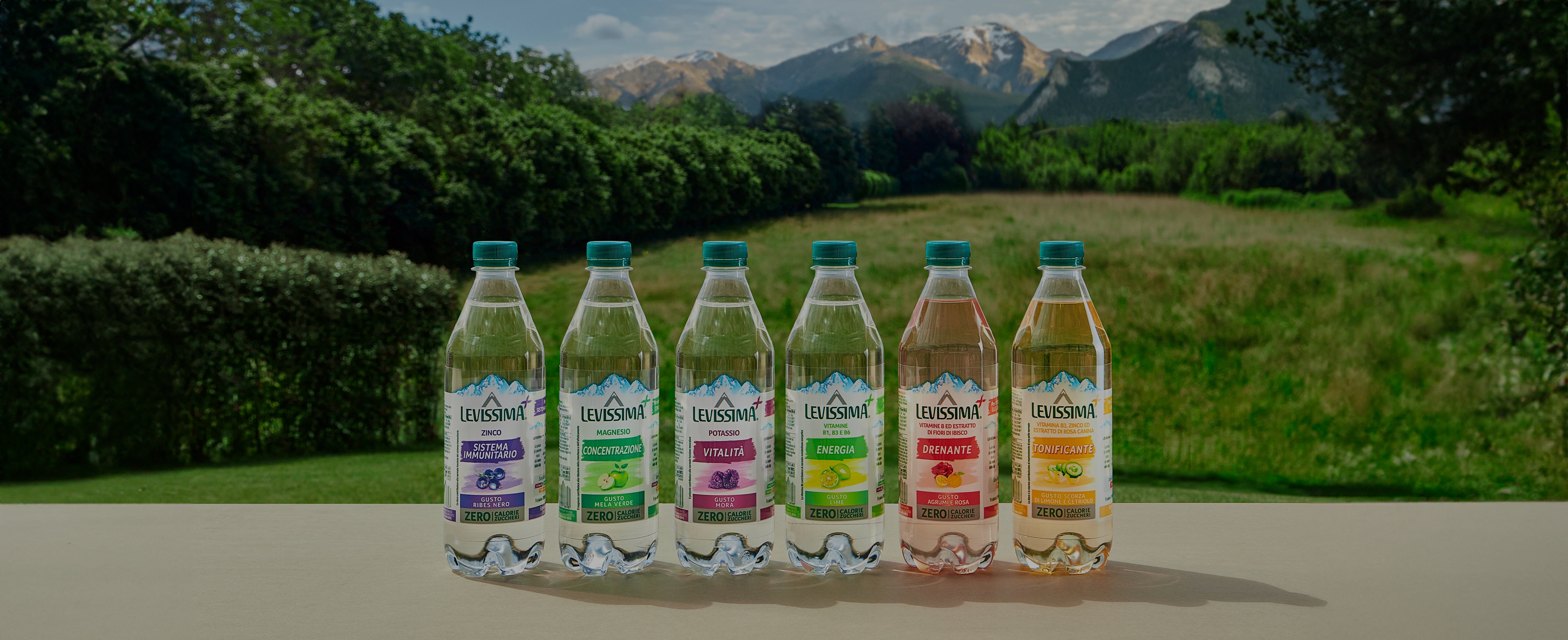 Bottiglie d’acqua con sali minerali Levissima +