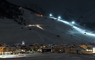 Cinque piste dove sciare in notturna