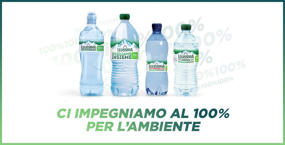 Levissima 100% R-PET arriva anche nel formato 50cl