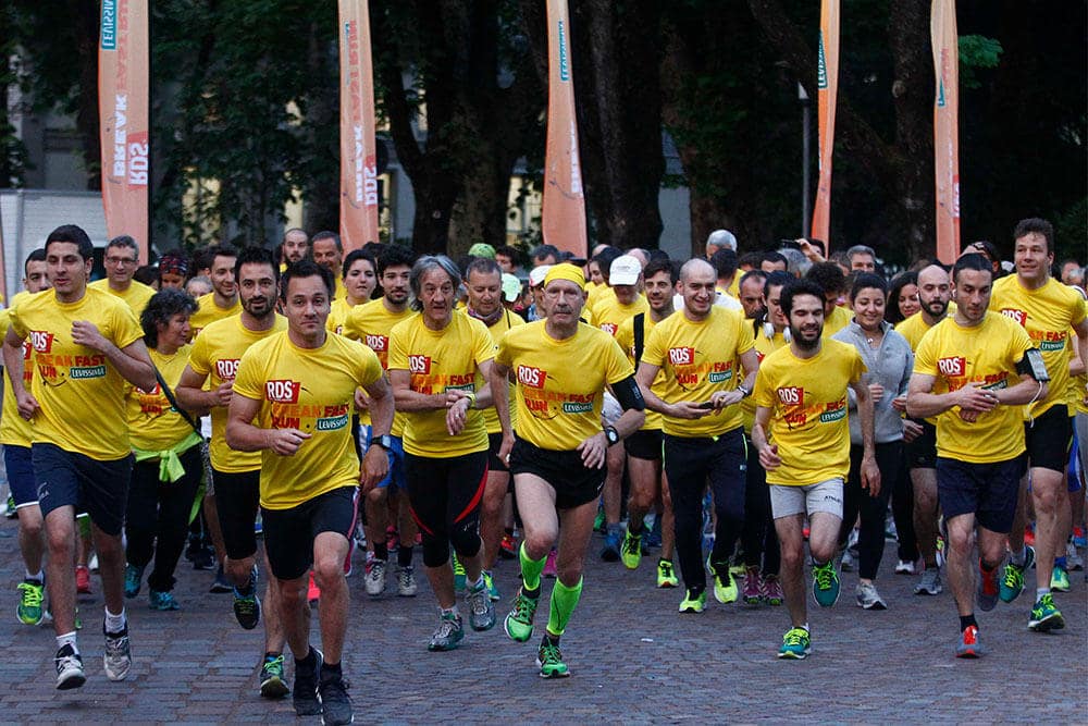 RDS Breakfast run, la corsa degli Everyday Climbers sponsorizzata da Levissima