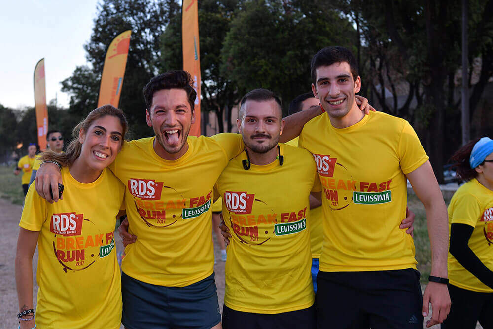 RDS Breakfast run Levissima, la corsa degli Everyday Climbers a Roma